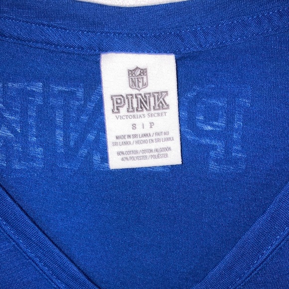 Indianapolis Colts PINK V Neck Blue Football Jersey Shirt Blouse Small - Picture 2 of 8